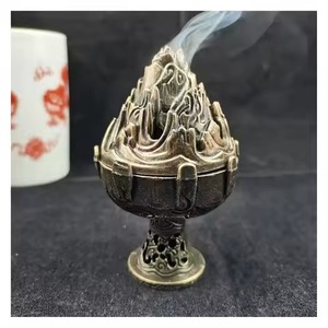 Simple Design Brass Incense <b>Burner</b> With Star Cutouts Hand-Made Religious Aromatic Diffuser All-Season Use Incense <b>Burner</b> - Product Image 5