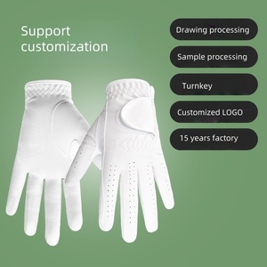Custom Genuine Leather VIENNA INDUSTRY Golf Glove Right Hand Non Slip Pull on Unisex Waterproof Adjustable Wrist <b>Strap</b> for Men - Product Image 2
