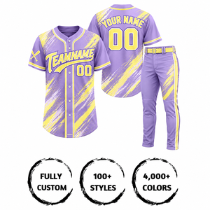 Conjunto de Camiseta de Béisbol de Alta Calidad para Adultos, Manga Corta, Impresión Sublimada, Absorbe la Humedad, 100% Poliéster, Nombre y Número del Equipo - Product Image 4