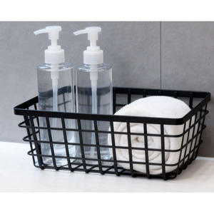 Panier de rangement rectangulaire moderne en métal pour salles de bain - Product Image 4