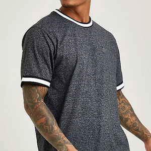 T-shirt sans manches en coton 100% pour homme, coupe classique, style streetwear, impression numérique, tricoté, avec motif géométrique - Product Image 4