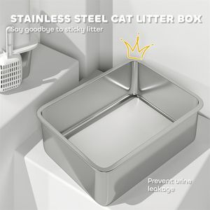 Lettiera Intelligente XXL per Gatti con Pulizia Automatica, Toilette per Animali Domestici con Ampio Spazio Interno per Soggiorno, in Legno, Conveniente - Product Image 6