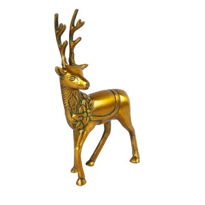 Estatuas de Ciervos de Latón, Adornos para Oficina, Mesa de Estudio, Decoración del Hogar, Figuras Decorativas de Animales Hechas a Mano, Regalo - Product Image 5
