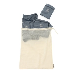 Sac à dos en lin avec cordon de serrage, grande capacité, sac de rangement réutilisable, motif rayé minimaliste, poignée en corde unisexe - Product Image 4