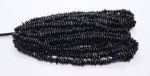 Perles de spinelle noire naturelle lisse en forme de pépite, 6-7 mm, perles de pierres précieuses de spinelle noire naturelle pour la fabrication de bijoux - Product Image 4