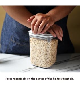 Nordic Tritan Kitchen Canisters Evacuated Storage <b>Container</b> for Fresh Spices & Food Premium Quality Food Storage - Product Image 5