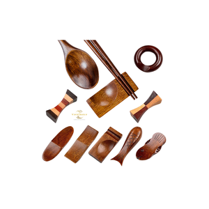 Soporte para palillos de madera hecho de madera maciza, ideal para una vida sostenible, organización de la mesa y colecciones de regalos. - Product Image 1