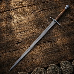 Espada Corta Hecha a Mano de Acero de Damasco, Estilo Vikingo Medieval, Full Tang con Funda, Mini Espada, Espada Vikinga - Product Image 2