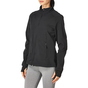 2026 New Women's Windproof Stand Collar <b>Thin</b> Zipper Softshell <b>Jacket</b> Breathable <b>Waterproof</b> Custom Front Logo High Quality - Product Image 3