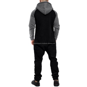 Pelele largo completo con capucha para hombre con cremallera en contraste frontal manga larga invierno otoño ropa deportiva chándales ropa de invierno bolsillos - Product Image 6