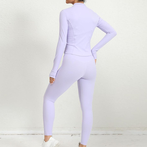 High Quality <b>3</b> Piece Women Gym Fitness Sports Suit Sleeveless Jacket Leggings Breathable Quick-drying Eco-Friendly Yoga Sets - Product Image 2
