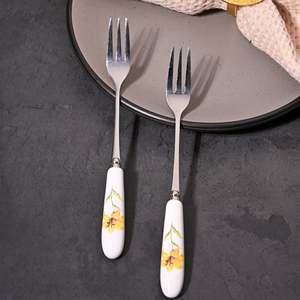 Golden Whisper Luxury Mini Metal Salad Forks Eco-Friendly Set of 2 for <b>Home</b> Kitchen Restaurant Use Back to School <b>Essential</b> - Product Image 5