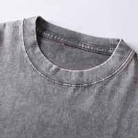 T-shirt de qualité supérieure, effet délavé, style streetwear, design de logo personnalisé, t-shirts oversize effet délavé pour hommes