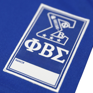 Maillot de football bleu roi Phi Beta Sigma avec 14 lettres grecques, chemise de match athlétique à manches courtes pour hommes de la fraternité - Product Image 6