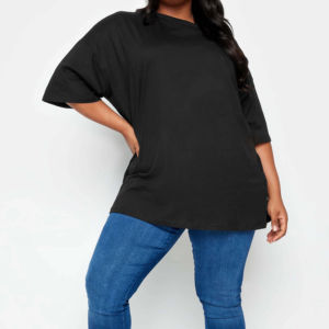 Nueva Llegada OEM 2026 Camiseta Transpirable de Alta Calidad para Mujer, Ropa de Moda, Camisetas Extra Grandes de Algodón Grueso para Chicas - Product Image 4