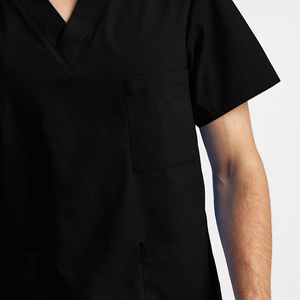 Medical Uniform Unisex <b>Scrub</b> Set 2 Pockets Nurse <b>Scrubs</b> <b>Tops</b> Pants Elastic Waist Surgical Hospital Uniform - Product Image 5