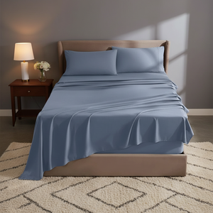 Luxury 4-Piece Woven Bamboo Bedding Set with Anti-static Elastic <b>Fitted</b> <b>Sheet</b> New Style - Product Image 2