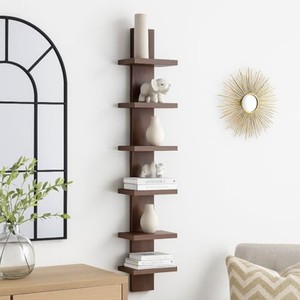 Estante de Pared de Madera de Mango de 5 Niveles, 70 cm, Color Miel Natural, Hecho a Mano, Venta al Por Mayor - Product Image 3