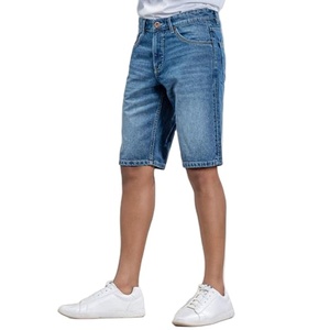 Achetez des shorts en denim délavé personnalisés pour hommes, style streetwear, denim baggy pour hommes - Product Image 3