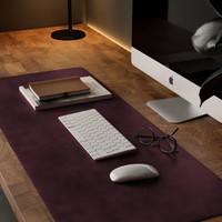 Tapis de bureau promotionnel moderne en cuir véritable, support d'écriture pour ordinateur portable, protège-bureau personnalisé, taille sur mesure, fait main, imprimé UV