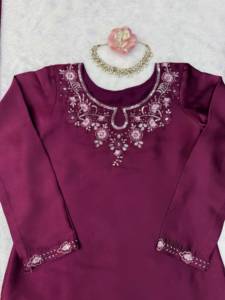 Salwar Kameez indio pakistaní con el último diseño americano de hilo de seda y lentejuelas, atuendo étnico tradicional, estilo elegante para fiestas en la playa - Product Image 4