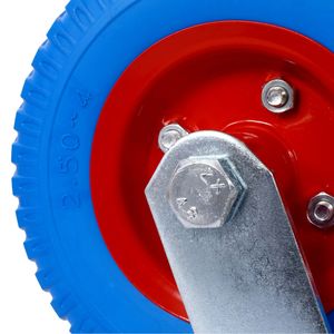 2 Ruote Girevoli da 8 Pollici con Mozzo in Acciaio e Cuscinetti a Sfera, Asse Centrato con Foro da 5/8 Pollici, Blu, Ruota Libera Girevole da 8 Pollici - Product Image 6
