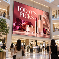 Écran LED d'intérieur P1.53 3840Hz, couleur pleine, ultra-fin, sans soudure, pour publicité en centre commercial