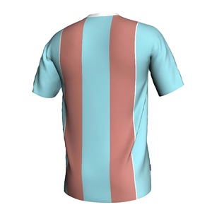 Maillot de football personnalisé, imprimé turquoise vif, manches courtes, col rond respirant, nom et numéro personnalisés, 100% - Product Image 6