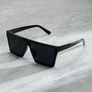 LMAMBA 1871 New Arrival Fashion Personality Custom logo Design One Piece Lens <b>square</b> <b>Frame</b> Vintage Women Men Sunglasses - Product Image 4