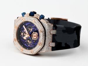 นาฬิกาฮิปฮอปเพชร GRA Certification คุณภาพสูง งานแฮนด์เมดเต็มรูปแบบ ประดับเพชรแบบ Iced Out ระบบออโตเมติก กลไกจักรกล นาฬิกาเพชร VVS Moissanite - Product Image 6