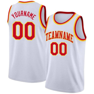 Maillots de basket-ball pas chers unisexes, impression numérique, respirants, séchage rapide, manches courtes, polyester, nom d'équipe personnalisé, rouge - Product Image 4