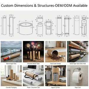 Tubo di Carta Personalizzato ad Alta Visibilità per Segnalazione Marina, Tubo in Cartone Resistente alla Nebbia Salina per Segnalazione Pirotecnica - Product Image 5