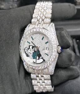 Montre Sport Mécanique de Luxe pour Homme avec Moissanite VVS Haut de Gamme, Gemmes de Couleur D, Design Rond Élégant, Pierres Scintillantes Premium - Product Image 4