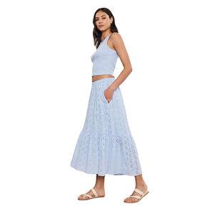 Débardeur court côtelé décontracté style streetwear pour femme – Nouvelle qualité, mélange polyester et coton, col rond, sans manches, dos nageur - Product Image 2