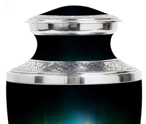 Urnas de Cremación de Latón para Adultos, Estilo Indio Hechas a Mano, Urnas Funerarias Decorativas Verdes para Hombre y Mujer, Marca SWH - Product Image 5