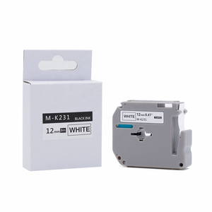 Ruban adhésif compatible Tatrix M-K231 M-K631 M-K431 M-K931 12mm*8m pour imprimantes <span class=keywords><strong>Brother</strong></span> PT-65 70 <span class=keywords><strong>80</strong></span> 90 M95 - Product Image 1