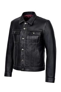 Veste en cuir pour motard homme durable - Légère, élégante, imperméable et respirante, coupe-vent pour les longues balades à moto - Product Image 3