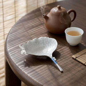 Handmade Brass Made Kitchen Food Sieve <b>Tea</b> <b>Infuser</b> with Metal Handle Silver Color Multifunctional Large Selling Strainer Supply - Product Image 3