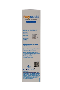 Glocutis Raycutis Crème solaire à la vitamine C SPF50 PA+++ Large spectre UVA UVB Fini mat Résistant à l'eau 50g - Product Image 3