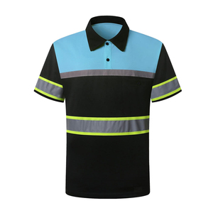 Meilleur prix, qualité supérieure, t-shirts de travail à manches courtes en coton 100% avec bande réfléchissante haute visibilité - Product Image 1