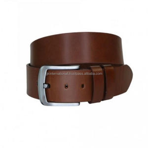 Ceinture décontractée en cuir véritable marron de la plus haute qualité pour hommes et femmes boucle en métal argenté mat élégant toutes les tailles prix de gros - Product Image 2