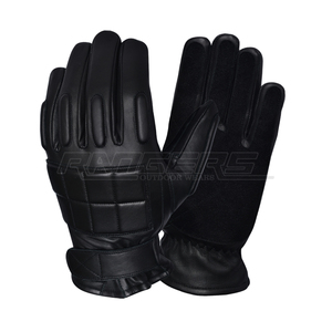 New Arrival Leather Tactical Gloves Hot Sale Full Finger Lightweight High Quality <b>Padded</b> Knuckles Outdoor Black Tactical Gloves - Product Image 1