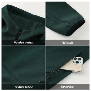 Chaqueta Cortavientos Deportiva OEM con Capucha, Tejido Elástico Revestido, Transpirable, para Entrenamiento, Cómoda, Duradera, para Gimnasio y Fitness - Product Image 6