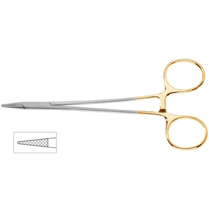 Portaagujas Microvascular Onyx de 6″ (15 cm), con puntas cónicas finas de carburo de tungsteno 4000 para lifting facial, lifting de cuello y rinoplastia - Product Image 1