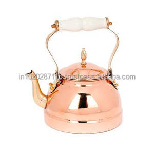 Hervidor de cobre tradicional hecho a mano con detalles auténticos, utilizado para decoración del hogar, uso en la cocina y regalos vintage - Product Image 1