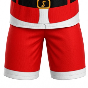 Jersey de Hockey sobre Hielo Personalizado de Santa Claus para Hombre, Rojo y Blanco, Manga Larga, Sublimado, 100% Poliéster, Transpirable, Ropa Deportiva de Invierno - Product Image 5