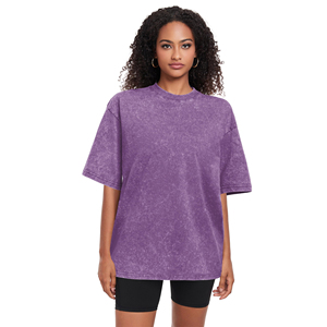 Camisetas de Mujer con Lavado Ácido, Ecológicas, Corte Regular, Manga Corta, Diseño Personalizado, para Uso Diario de Verano, Lona de Alta Calidad - Product Image 4