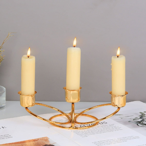 Modern gold textured organic frames with marble-finished glass candle <b>globes</b>. Available at wholesale price. - Product Image 3
