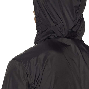 <b>Men's</b> Black Windproof Racer Jacket With Hood Zipper Closure Casual Spring Wear Regular Fit Lightweight Polyester <b>Coat</b> - Product Image 6