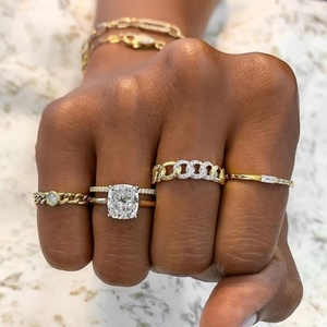 vintage 3 CT <b>Cushion</b> Lab Diamond Solitaire <b>Ring</b> Solid Yellow Gold Slim Band Minimalist <b>Wedding</b> <b>Ring</b> Women Fine Jewelry - Product Image 3